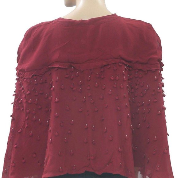 Hoss Intropia Anthropologie Bead Embroidered Coverup Top Evening M-38 NWT - Picture 4 of 4